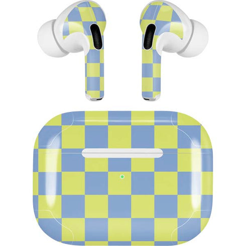 Neon Checkered Apple AirPods Pro Skin
